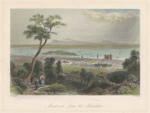 Montreal, vanaf de berg door William Henry Bartlett