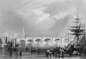 Nieuwe Brug en Broomielaw, Glasgow, c.1840