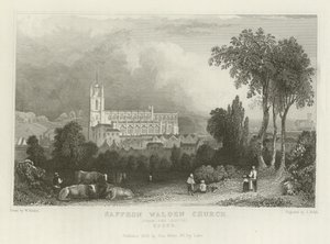 Saffron Walden Kerk, vanaf het Zuiden, Essex