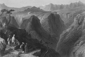 Scène in de Berg Libanon, boven de Vallei van de Kadesha, of Heilige Vallei