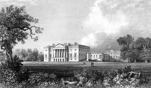 Thorndon Hall, Essex, gegraveerd door Henry Adland, 1831 door William Henry Bartlett