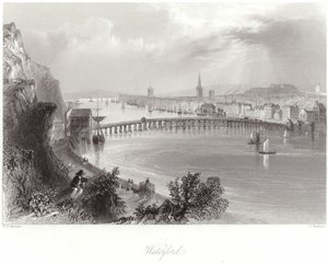 Waterford in County Waterford door William Henry Bartlett