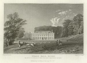 Weald Hall, Essex, het landgoed van C T Tower, Esquire door William Henry Bartlett