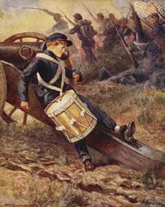 Hij kroop achter een kanon en werd bleker en bleker, uit Ballads of Famous Fights, Eerste Editie, 1920
