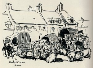 Montreuil-Sur-Mer, Frankrijk, ca. 1907 door William Henry Charlton