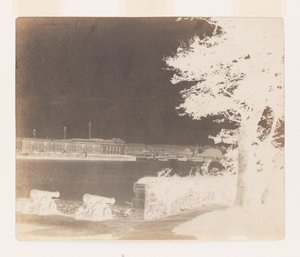Royal William Victualling Yard, Plymouth, vanaf Mount Edgecumbe door William Henry Fox Talbot