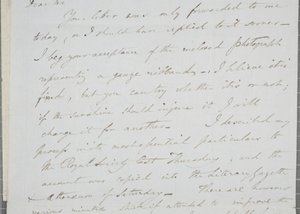 Ondertekende brief van William Henry Fox Talbot aan James David Forbes door William Henry Fox Talbot