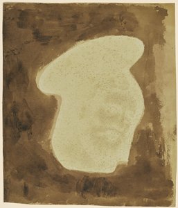 [Het hoofd van Christus van een schilderij op glas]. door William Henry Fox Talbot