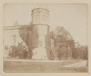 De toren van Lacock Abbey door William Henry Fox Talbot
