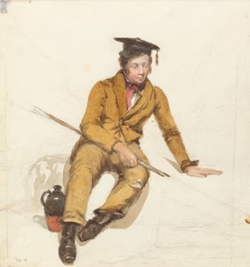 Een jonge geleerde gaat vissen door William Henry Hunt