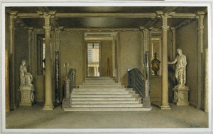 Noordelijke Ingangshal in Chatsworth House door William Henry Hunt