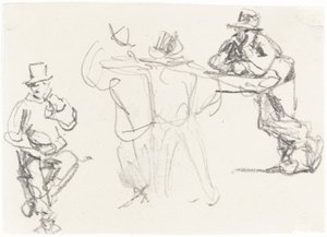 Studies van een mannelijk figuur door William Henry Hunt