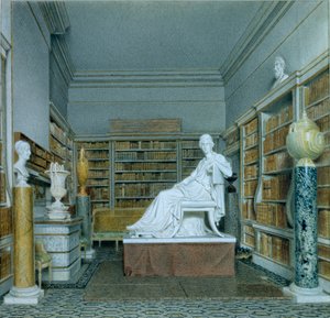 De Oude Bibliotheek, Chatsworth door William Henry Hunt