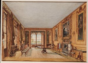 De wintereetkamer van de graaf van Essex in Cassiobury, 1821 door William Henry Hunt