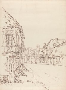 Uitzicht op een Straat in een Franse Stad