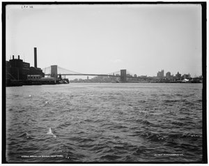 Brooklyn Bridge, New York, c.1900 door William Henry Jackson