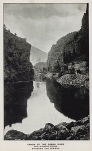 Canyons van Colorado: Canon van de Grand River, nabij Glenwood Springs, met de Spiegel door William Henry Jackson