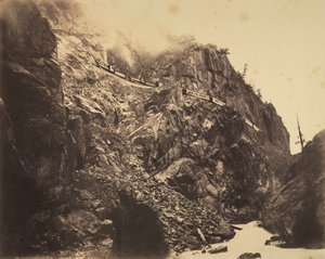 Cañon van de Rio las Animas, ca. 1882-1886 door William Henry Jackson