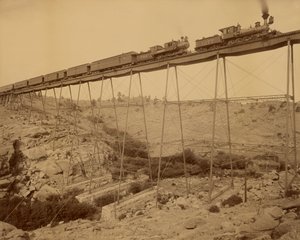 Dale Creek Brug, Union Pacific Spoorweg door William Henry Jackson