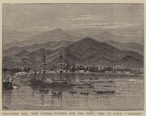 Discovery Bay, Nieuw-Guinea, voor het eerst bezocht door HMS Basilisk door William Henry James Boot