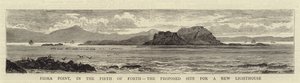 Fidra Point, in de Firth of Forth, de voorgestelde locatie voor een nieuwe vuurtoren door William Henry James Boot