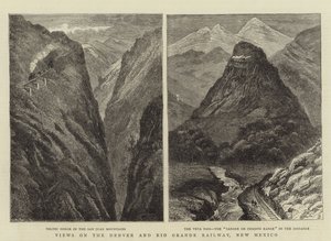 Uitzichten op de Denver en Rio Grande Spoorweg, New Mexico door William Henry James Boot