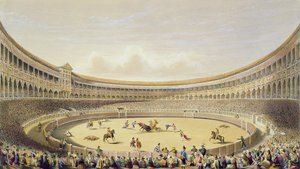 De Plaza de Toros van Madrid, 1865 door William Henry Lake Price