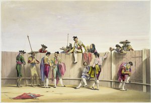Toreros Rustend tussen de Stieren, 1865 door William Henry Lake Price