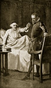 Knox op zijn sterfbed, november 1572, illustratie uit 