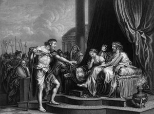 Herodes wordt door hem berispt..., sloot Johannes op in de gevangenis, midden 19e eeuw