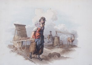Baksteenmaker, 1808 door William Henry Pyne