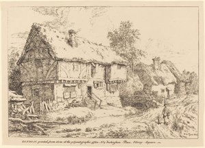 Oude huisjes door William Henry Pyne