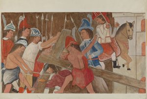 Kruiswegstatie nr. 3: Jezus valt voor de eerste keer, ca. 1936