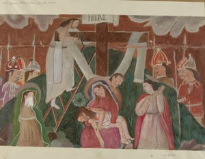 Kruiswegstatie nr. 13: Jezus wordt van het kruis gehaald, ca. 1936
