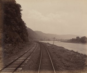 Hemlock Run bocht, bij Towanda, c. 1895 (foto) door William Herman Rau