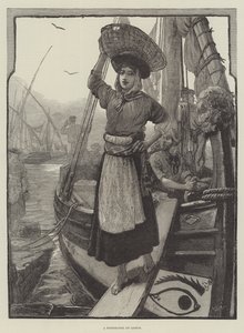 Een vissersmeisje uit Lissabon door William Heysham Overend