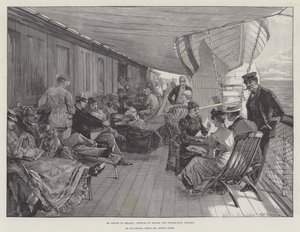 Onderweg naar Brazilië, Schets aan Boord van het Stoomschip Thames door William Heysham Overend