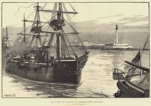 HMS Sultan bij Ras-el-Tin, of Vuurtoren Fort, Alexandrië