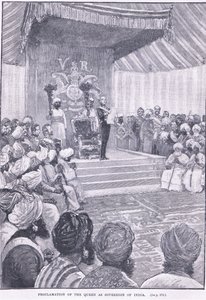 Proclamatie van de koningin als soeverein van India 1858 AD