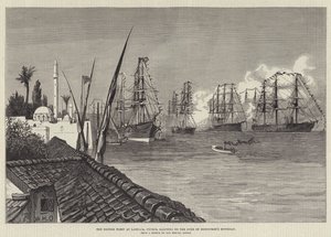 De Britse vloot in Larnaca, Cyprus, groet op de verjaardag van de hertog van Edinburgh