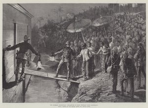 De Burmah-expeditie, vertrek van koning Theebaw uit Mandalay