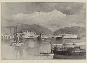 De opstand op Kreta, de haven van Canea
