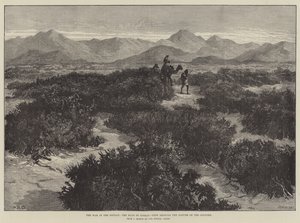 De oorlog in de Soedan, de weg naar Sinkat, uitzicht op de aard van het land