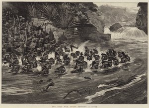 De Zoeloe-oorlog, Zoeloes steken een rivier over
