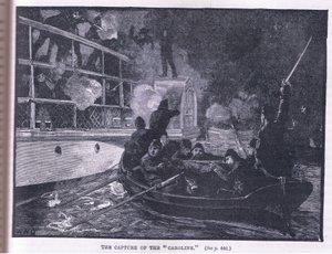De verovering van de Caroline AD 1838