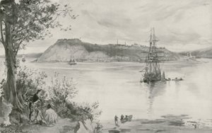 Uitzicht op de Stad en Vesting van Quebec. A.D. 1759 door William Heysham Overend
