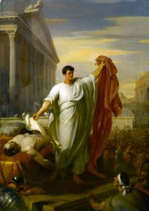 Marcus Antonius leest het testament van Caesar