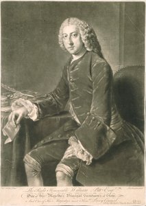 William Pitt, hoofdsecretaris van staat, gegraveerd door Richard Houston (1721-75)