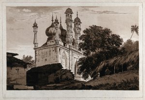 Een moskee in Gazipoor( door William Hodges