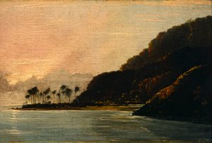 Een uitzicht op Point Venus en Matavai Bay